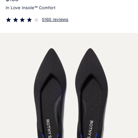 Rothy’s The Pointe II Flats in Black - Picture 8 of 9